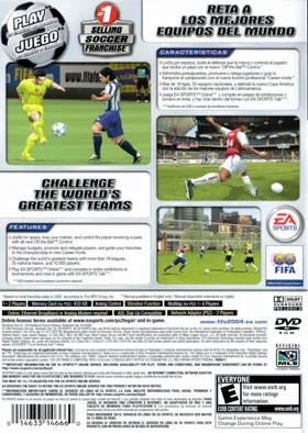 FIFA Soccer 2004 box cover back